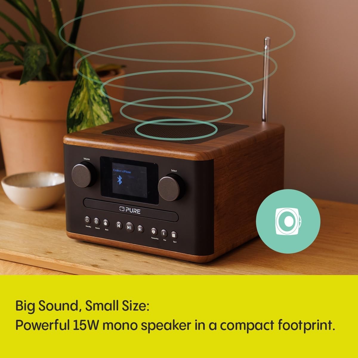 DAB DAB+ Digital Radio CD Player Bluetooth Remote Dual Alarm USB