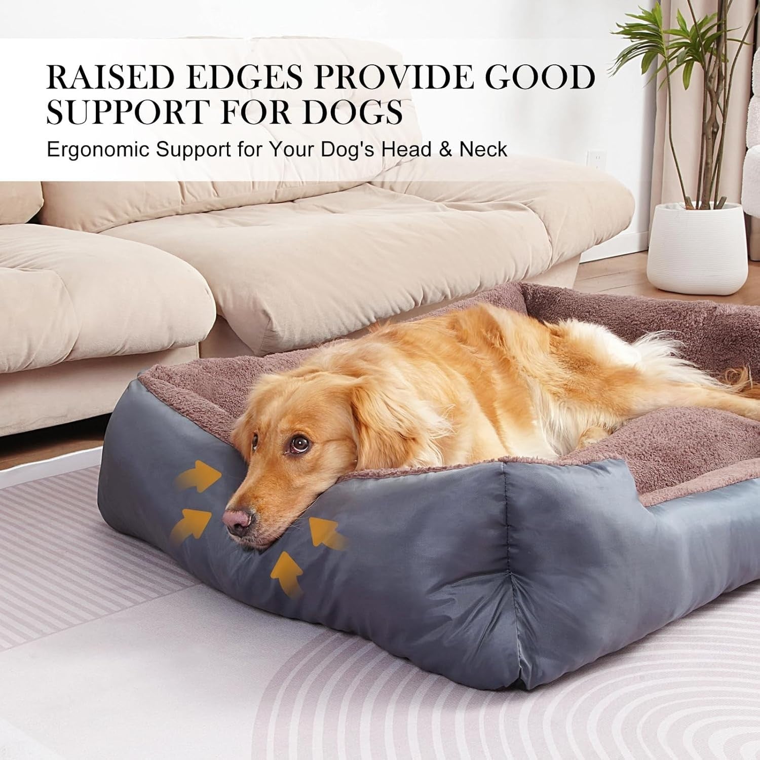 Extra Large Dog Bed 100x80cm Washable Plush Pet Sofa