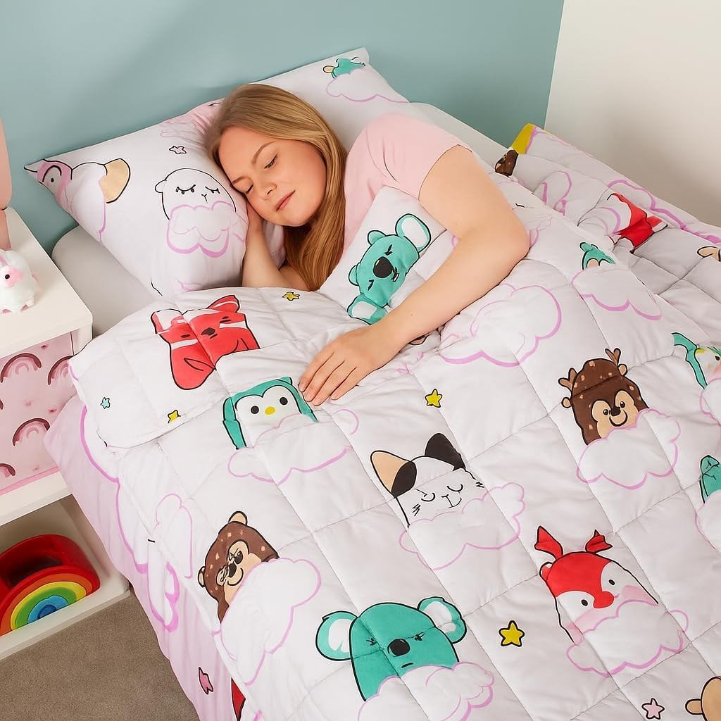 3kg Weighted Blanket Lilac Squishmallows Cotton Sleep Aid
