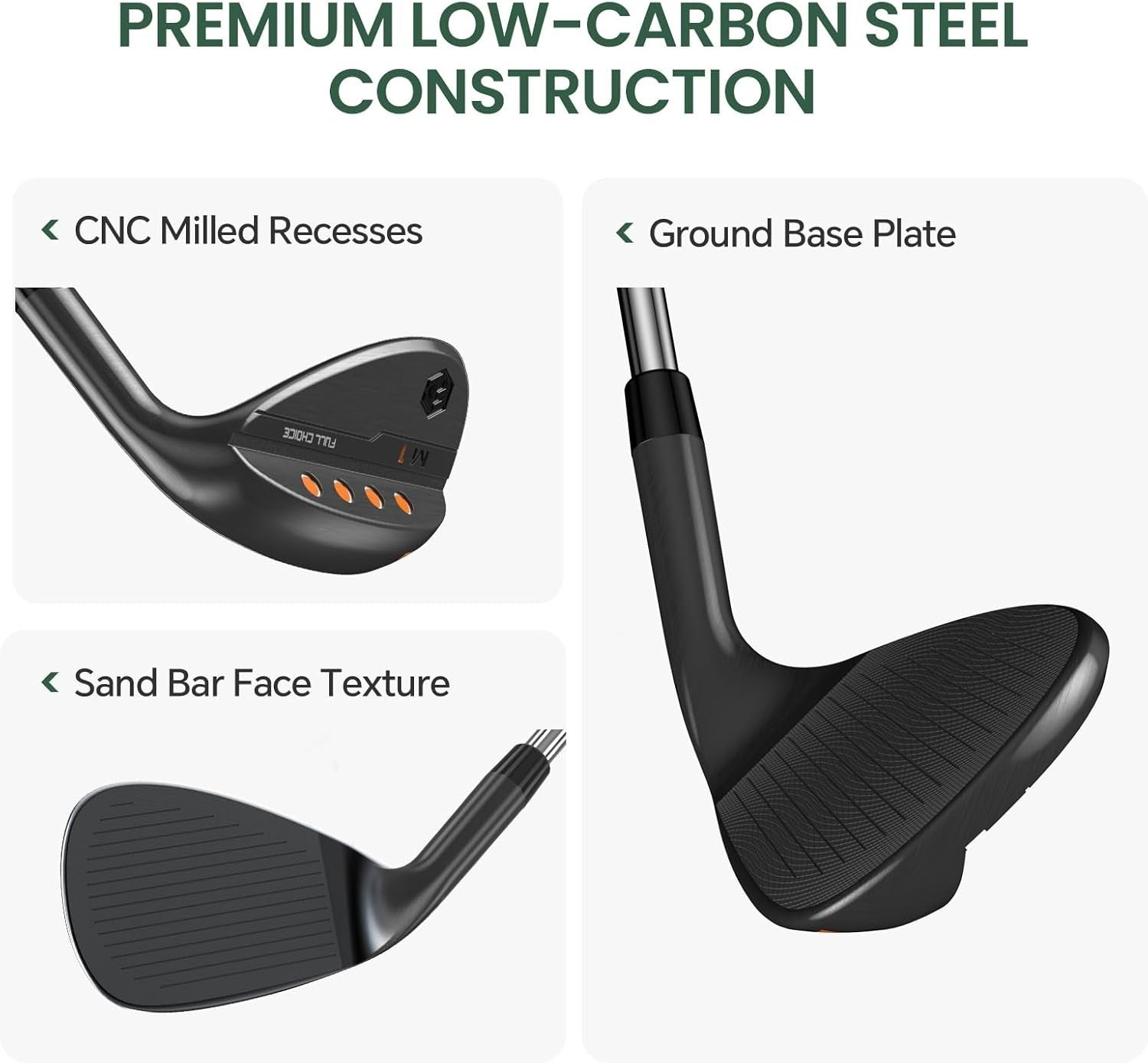 Right Hand 60° Golf Lob Wedge CNC Milled High Spin Forgiving Steel