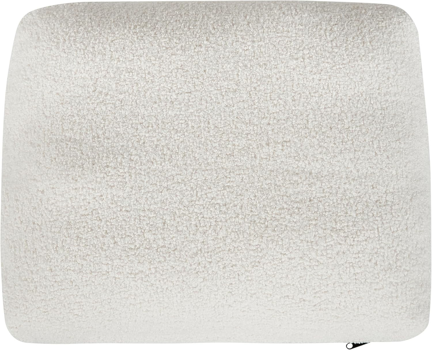 Retro Boucle Chaise Lounge Sofa Right Armrest Off-White Metal Legs