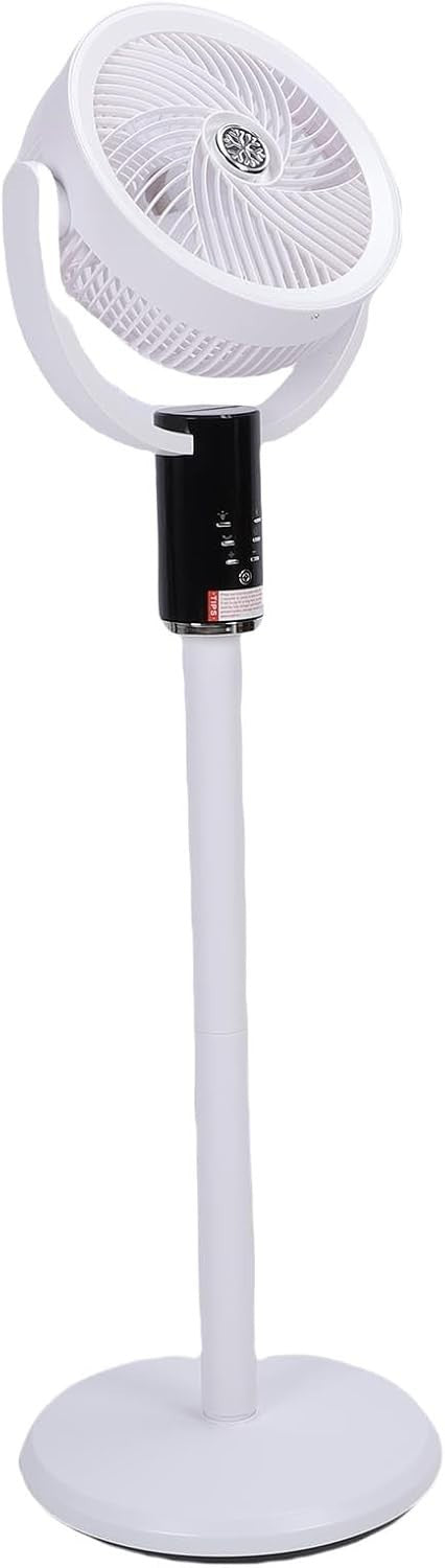 12" Standing Fan – USB Rechargeable Quiet Pedestal Adjustable Height w/ Remote