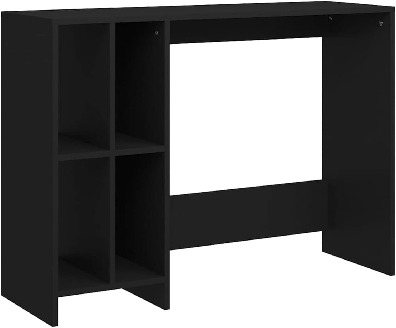 Black Wooden Computer Desk 102x35x75cm Modern Home Office Study Table