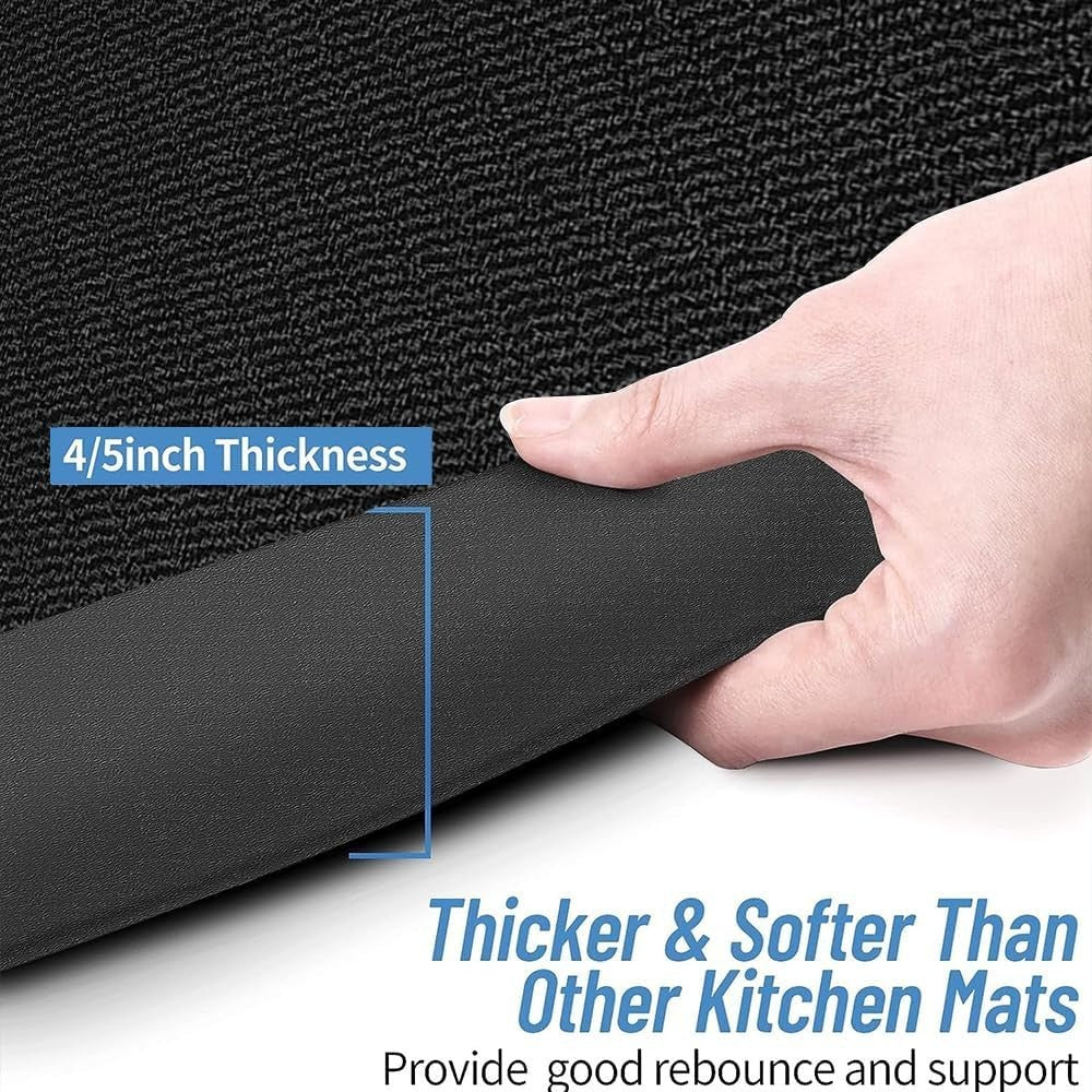Small Black Waterproof Door Mat 40x60cm Non Slip Indoor Outdoor Entrance Rug