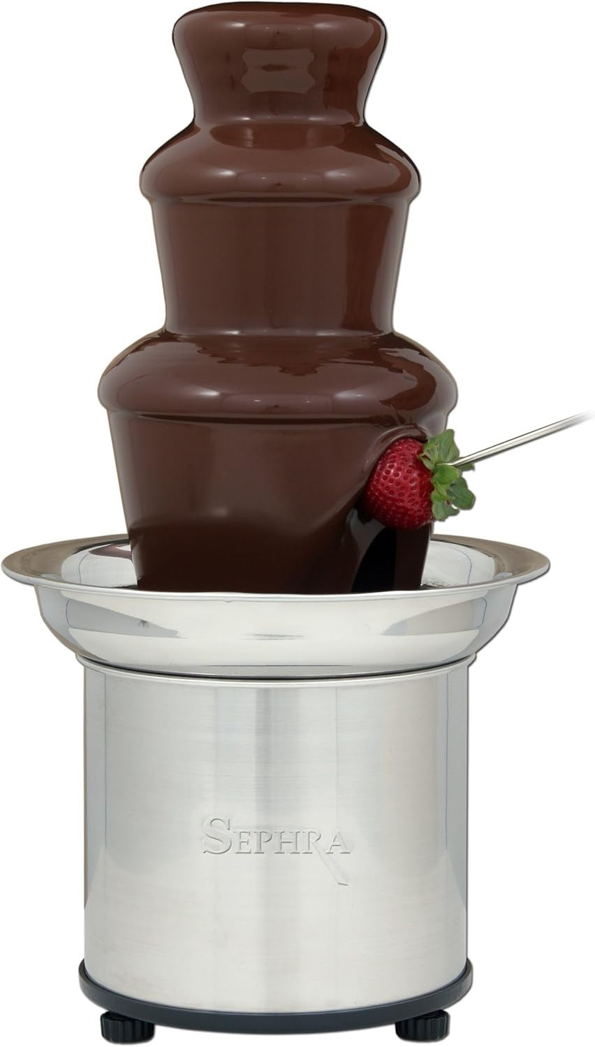 16 Inch Chocolate Fountain Machine Electric Fondue Stainless Steel