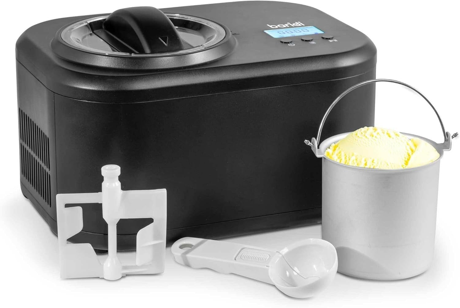 Ice Cream Maker Compressor 1L Fast Freeze Automatic Gelato Machine