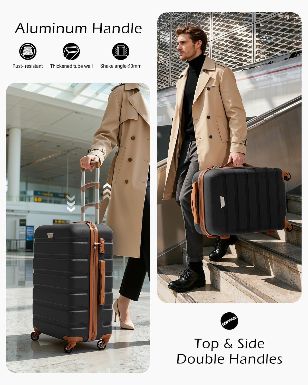28in Large Hold Suitcase Hard Shell Luggage TSA Lock Quiet Spinner