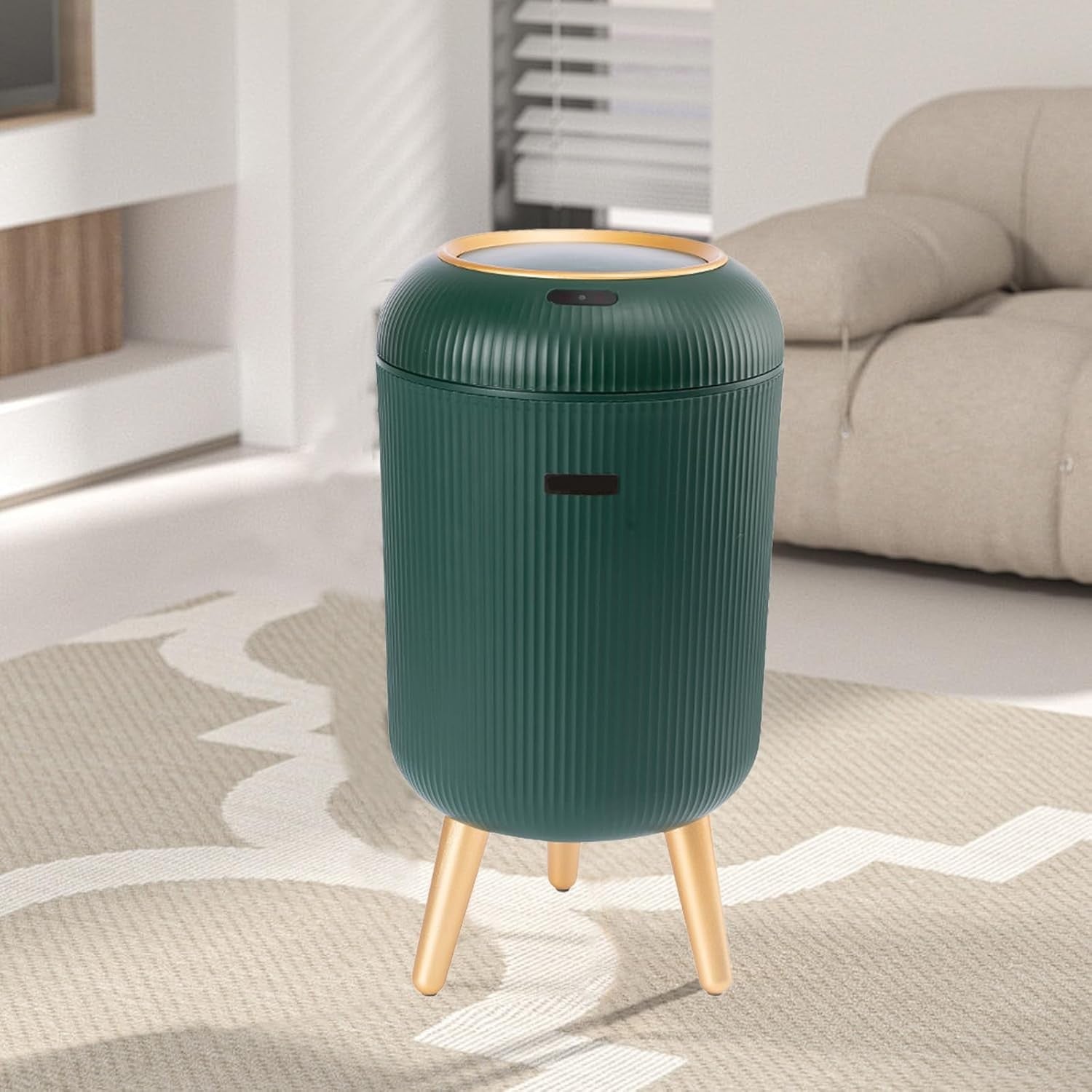10L Smart Touchless Bathroom Bin Waterproof Sensor Green