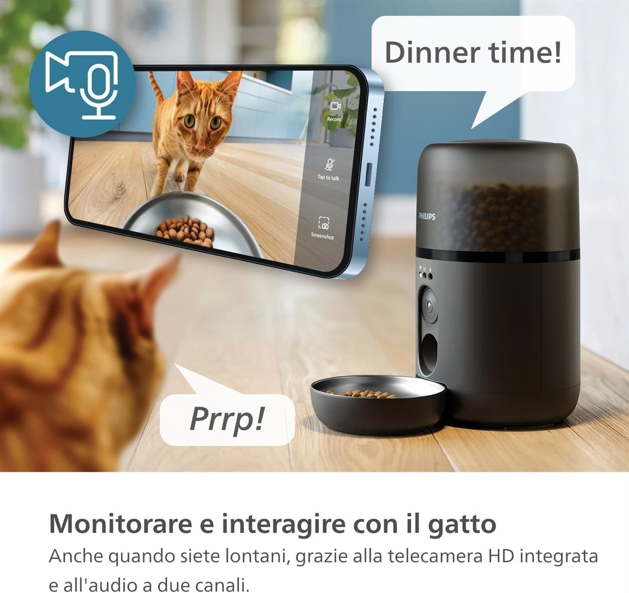 Smart Pet Feeder with Camera HD App Control Auto Food Dispenser