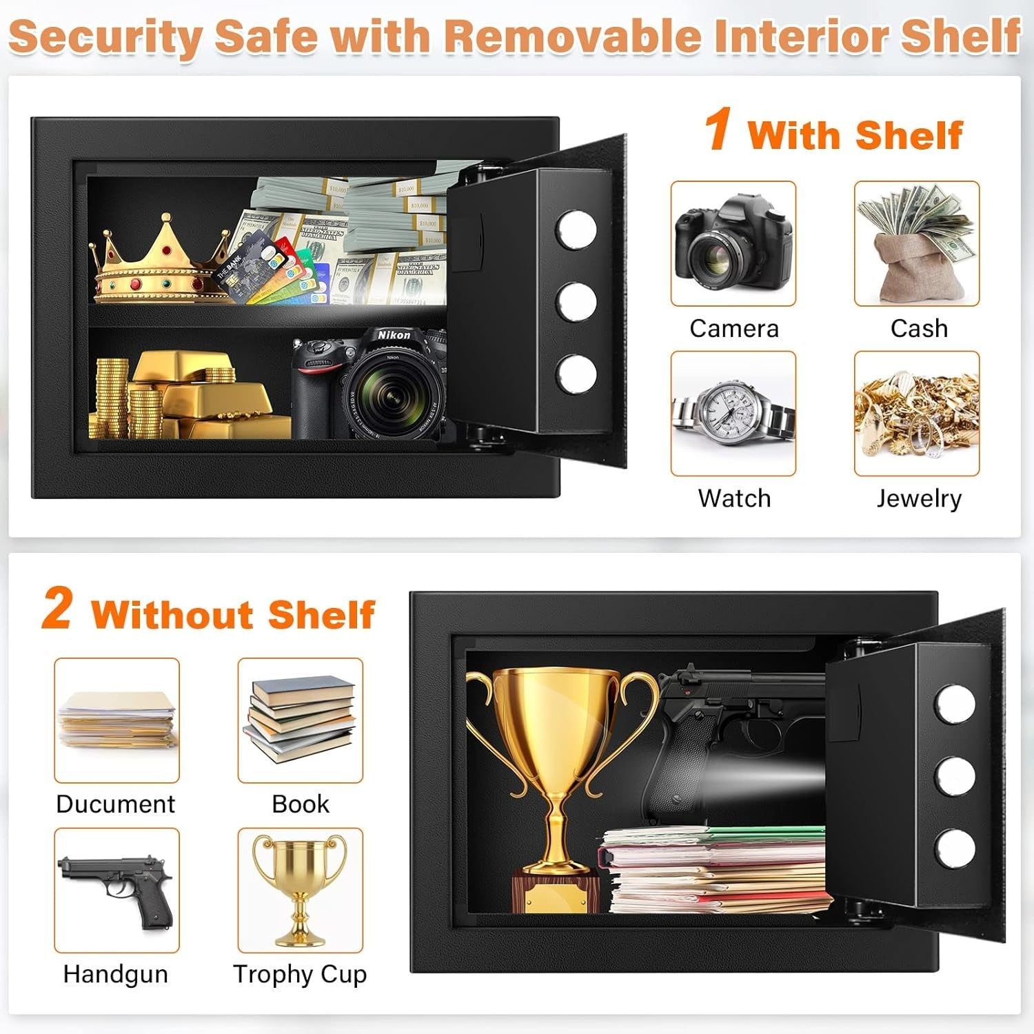 22L Fireproof Safe Box Digital Keypad Cash Document Home Security