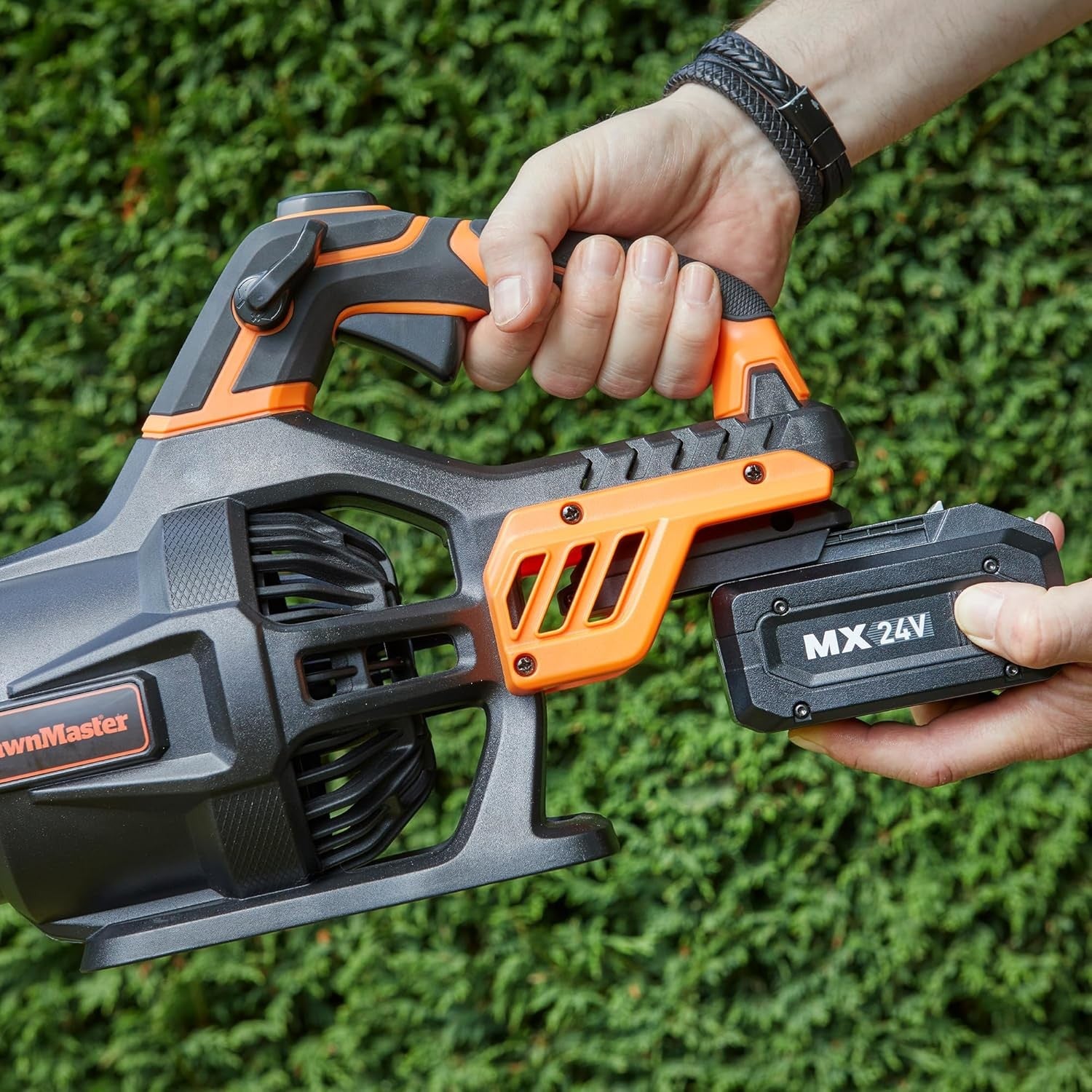 Cordless Leaf Blower 24V Axial High Power Garden Cleaner with Battery