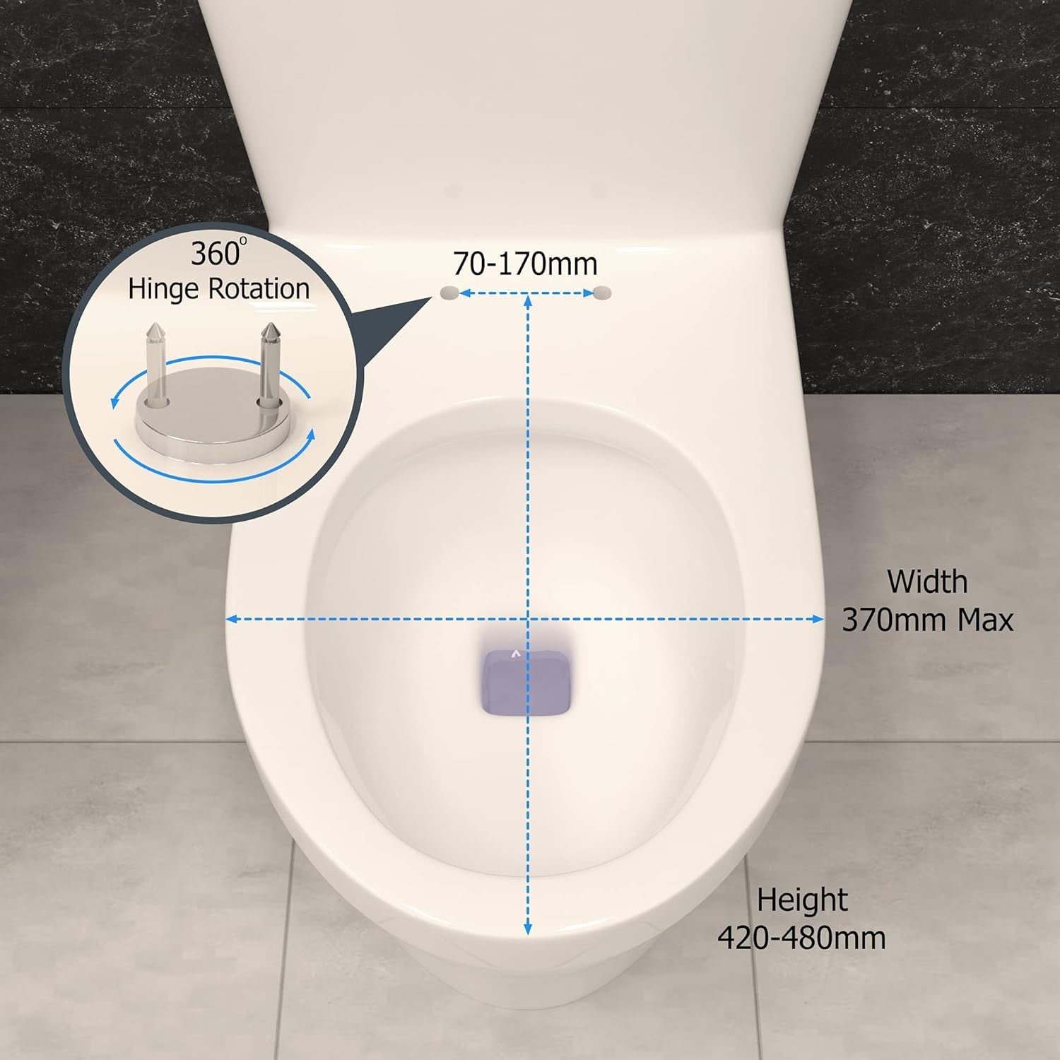 Soft Close Toilet Seat Oval Standard Size Quick Release Easy Clean Top Fix