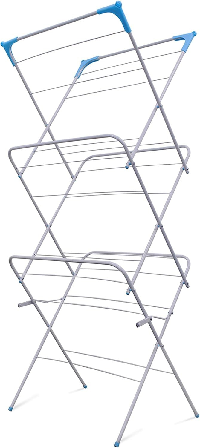 3 Tier Folding Clothes Airer Laundry Drying Rack Indoor Outdoor Space Saving