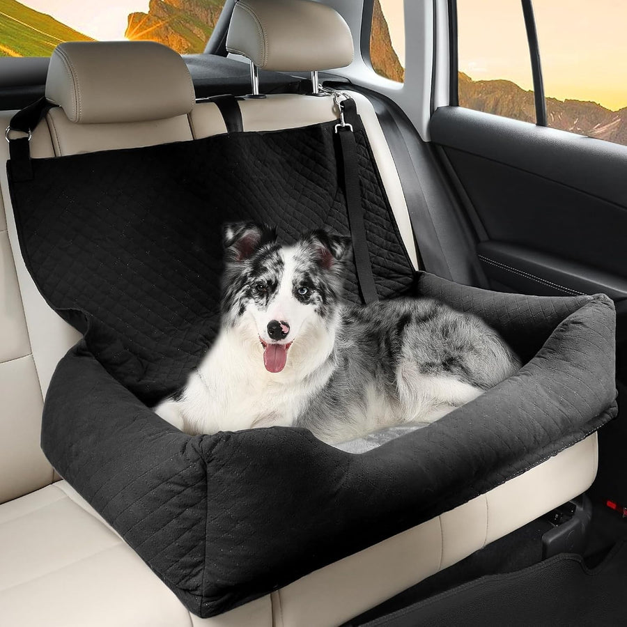 Large Dog Car Seat Bed Booster Travel Carrier Washable Safety Leash