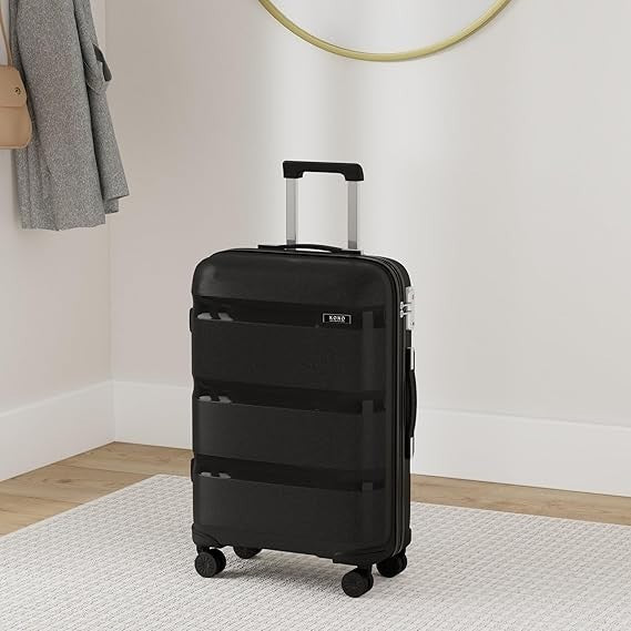 24 Inch PP Hard Shell Travel Suitcase 4 Spinner Wheels TSA Lock