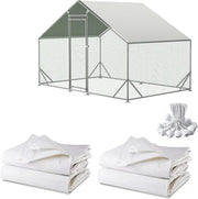 2PCS Chicken Coop Cover 12x71in Waterproof UV Shade Tarp