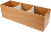 Wooden CD Storage Rack Shelf Freestanding Media Organizer Display Stand