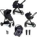 Black 3 in 1 Baby Travel System Pram Pushchair i-Size Car Seat