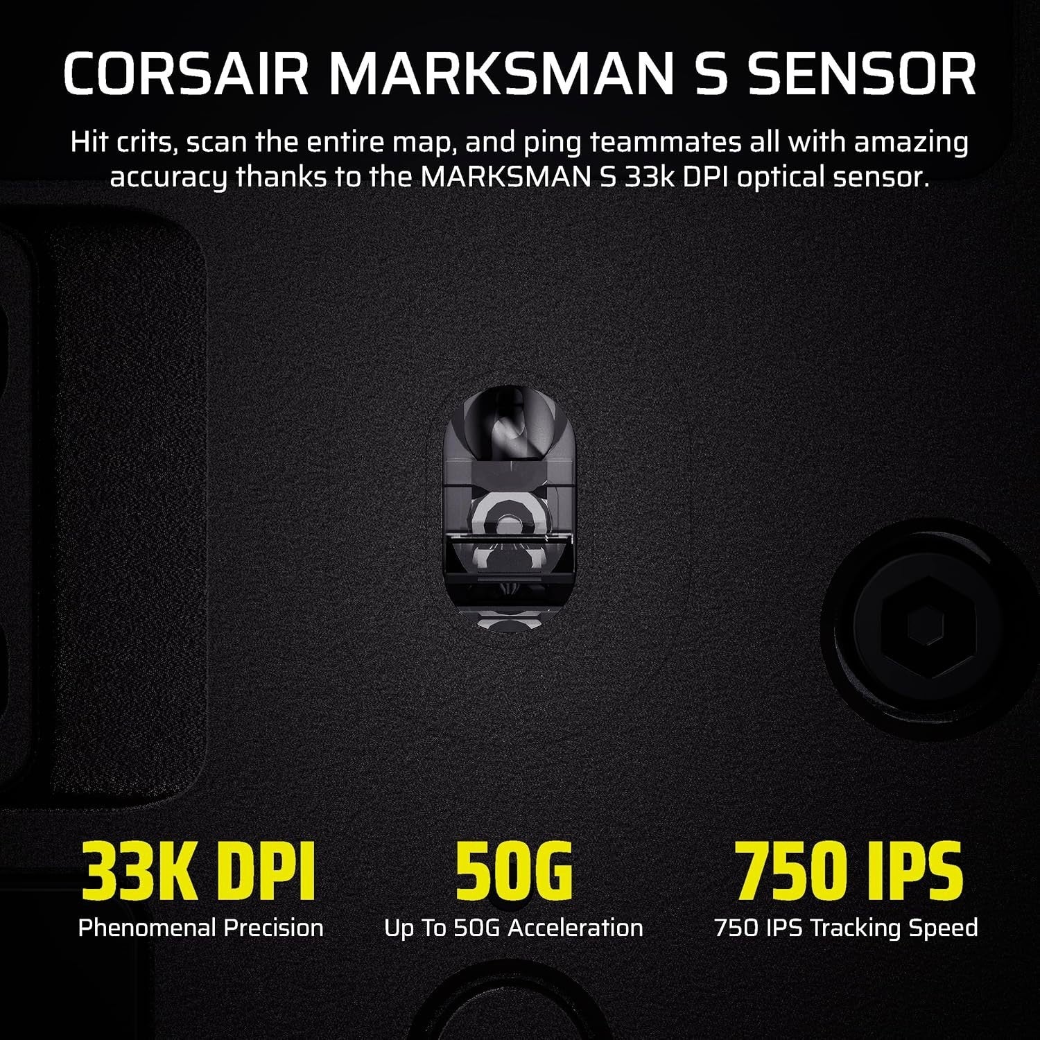 Wireless MMO Gaming Mouse 33K DPI 16 Buttons 150H Battery