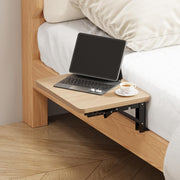 Floating Bedside Shelf Table for Small Spaces – Bed Clip-On Folding Tray