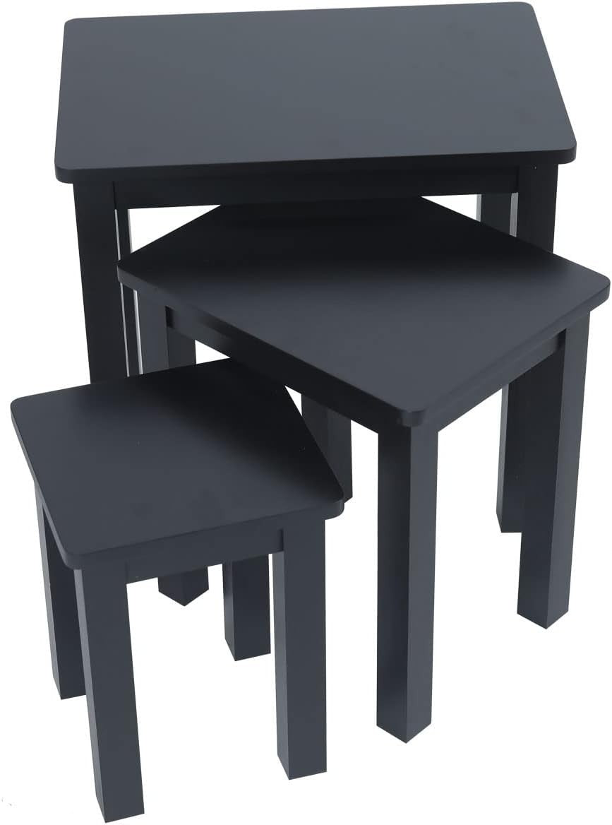 Space Saving Nesting Coffee Table Set Knight Dark Engineered Wood Small Rooms