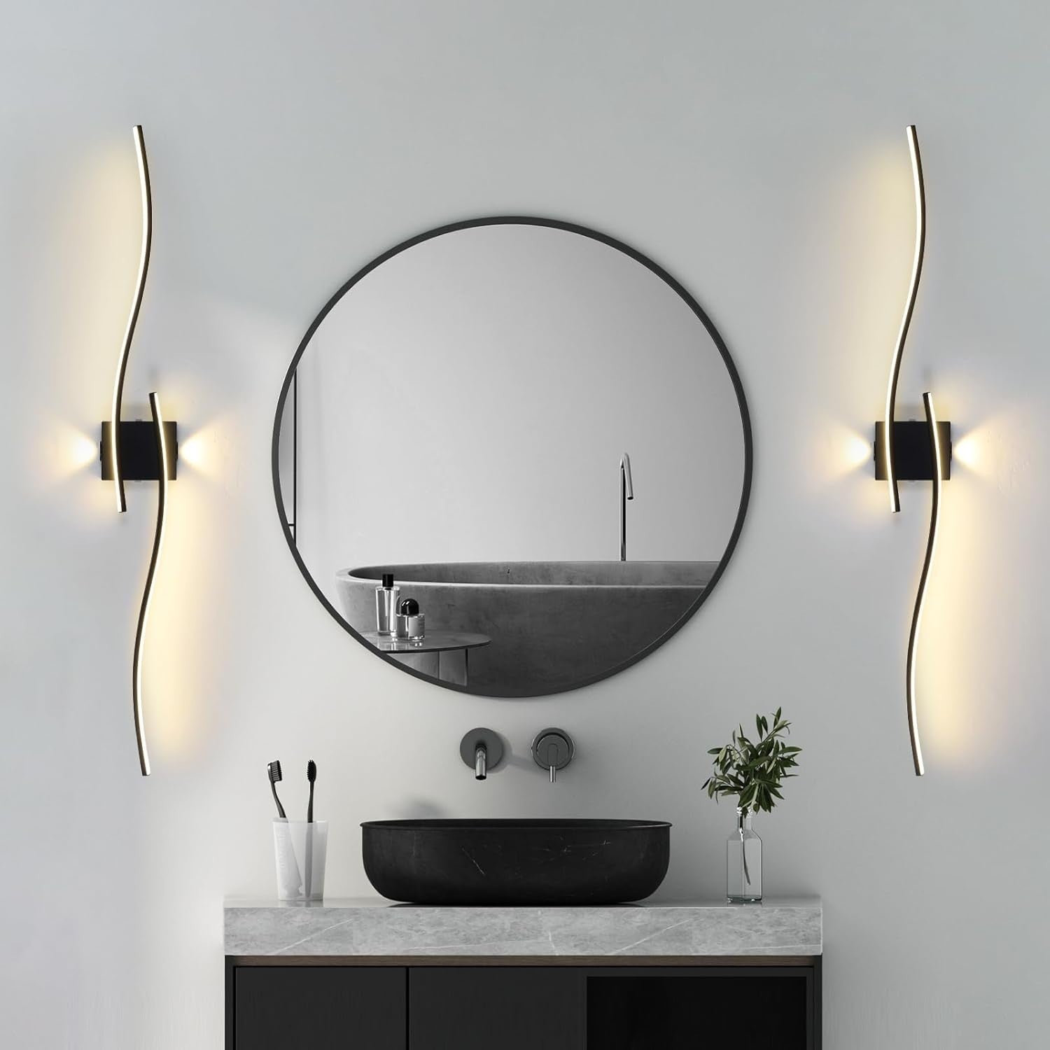 Dimmable LED Wall Light with Remote | Modern Acrylic Linear Sconce Lamp 120cm