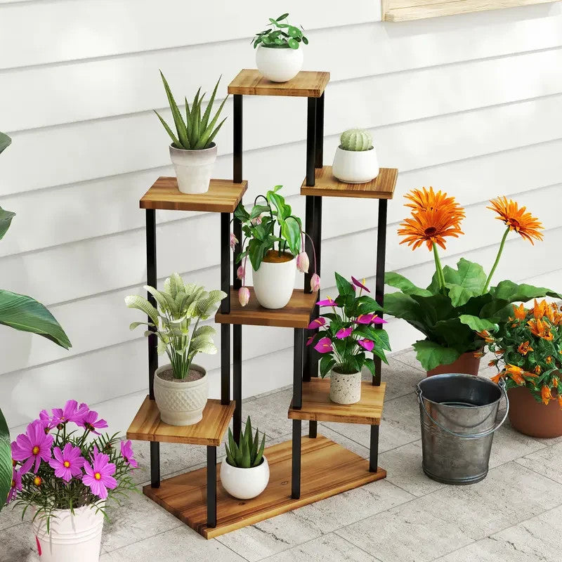7-Tier Corner Plant Stand – Tall Indoor/Outdoor Tiered Display Rack
