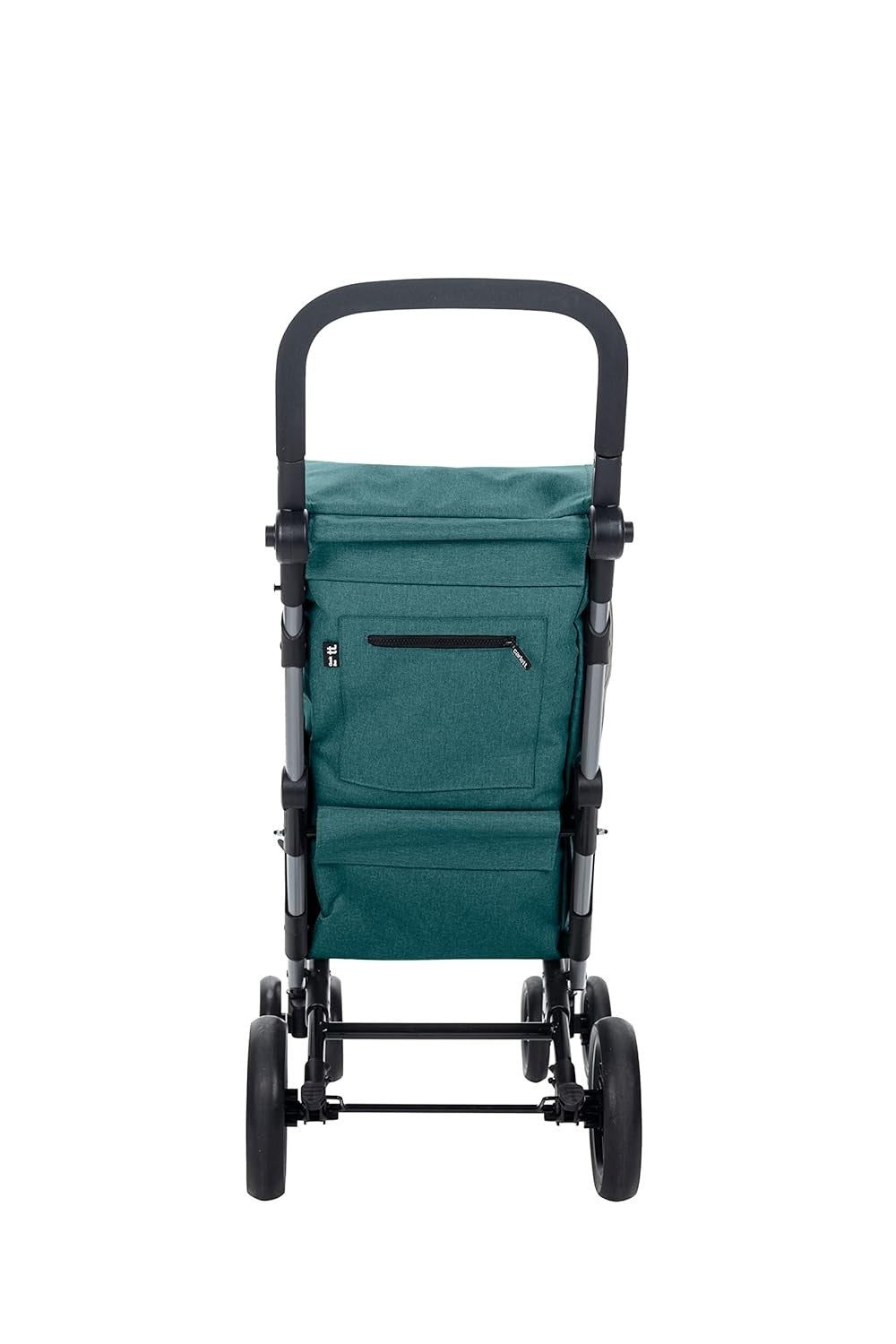 Foldable Grocery Trolley Cart 63L Thermal Bag 25kg Shopping Organizer Green