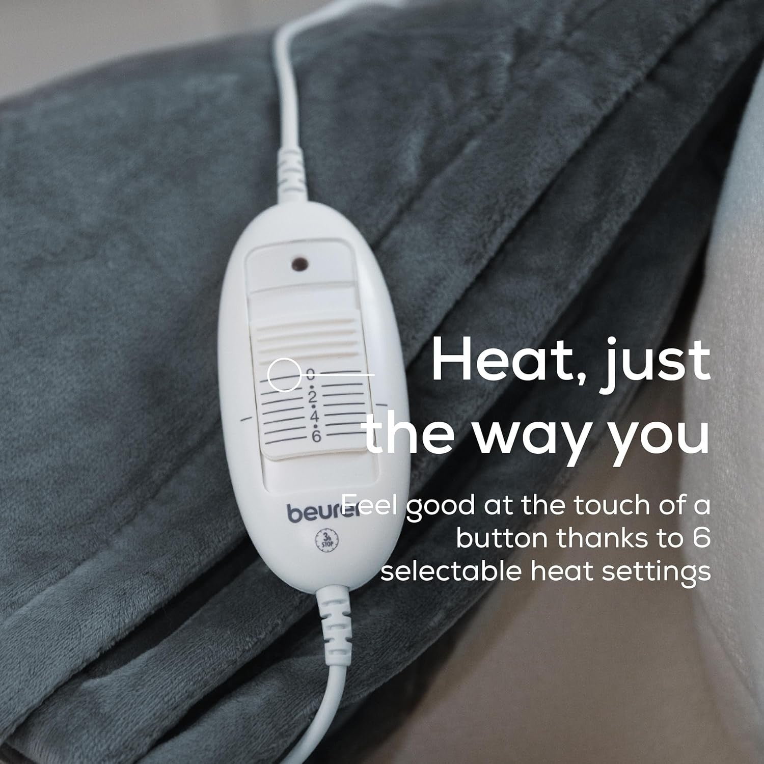 Electric Heated Throw Blanket 180x130cm Auto Shut Off Washable Soft Fleece