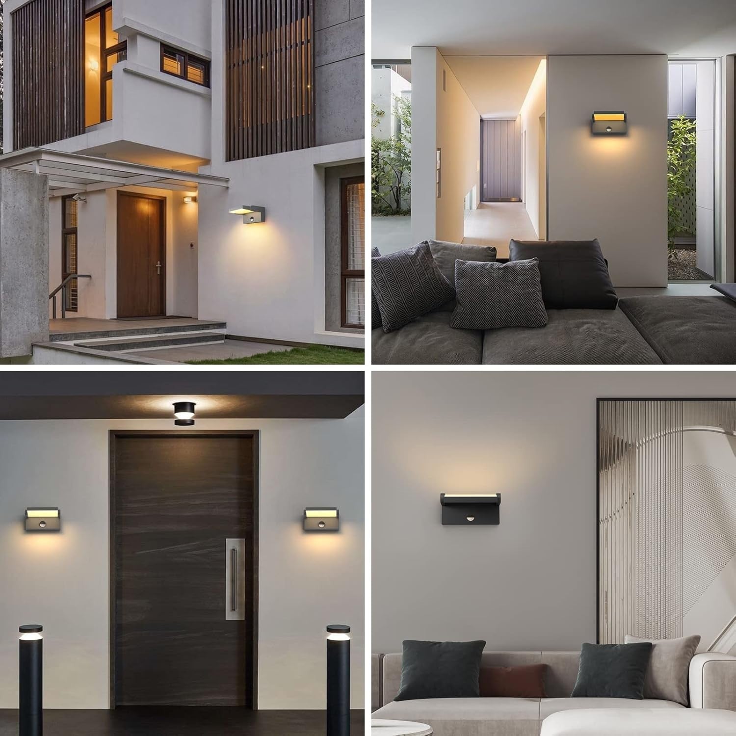 Outdoor Motion Sensor Wall Light Waterproof LED Adjustable Swivel IP65