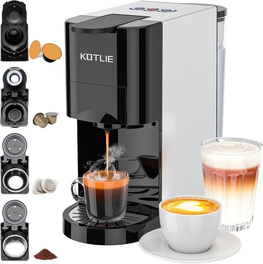 4-in-1 Espresso Coffee Machine | 19Bar High Pressure