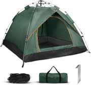 Green Qisan 3-4 Person Hydraulic Dome Camping Tent – Quick Setup