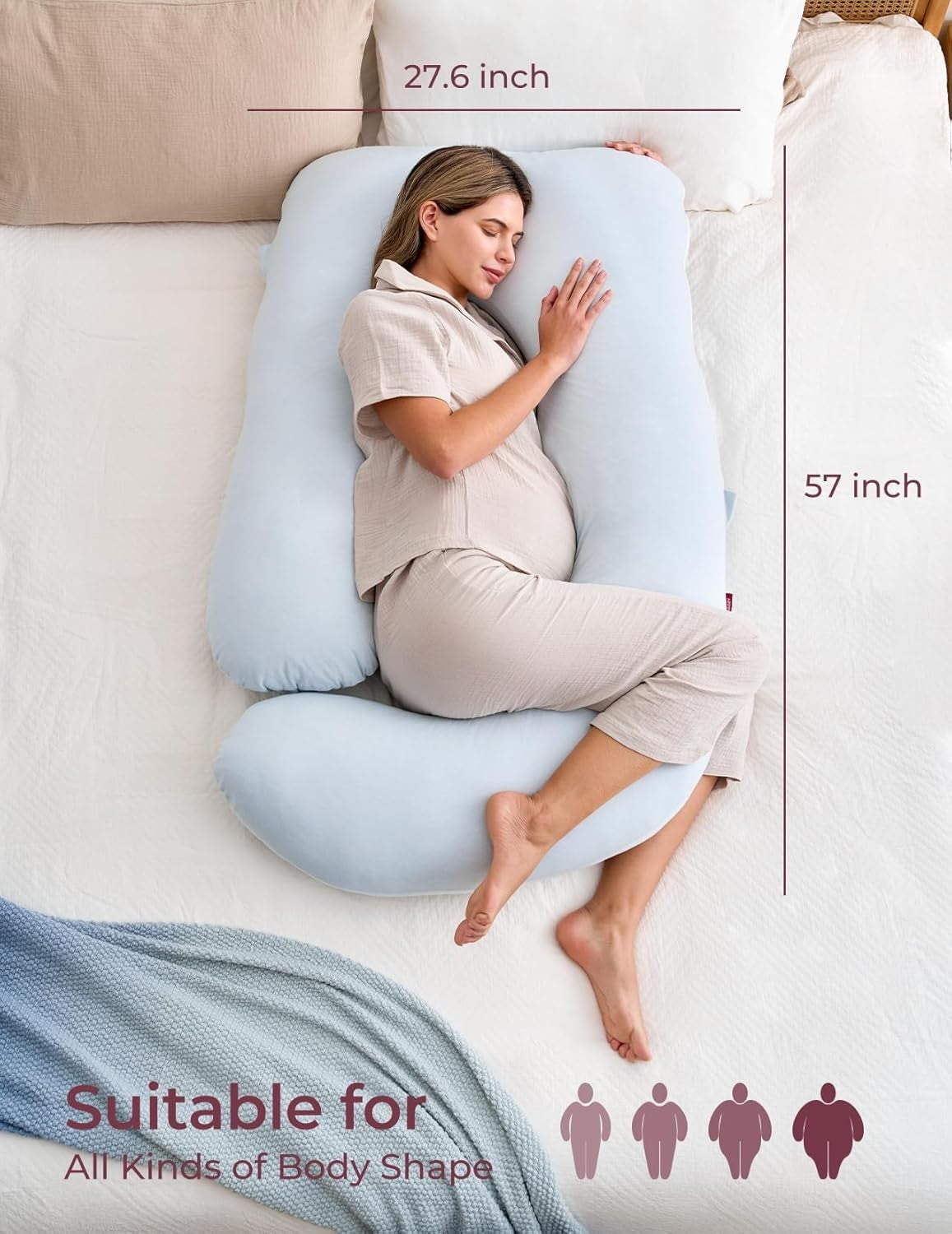 U Shaped Pregnancy Pillow Full Body Maternity Support Sleep Pillow