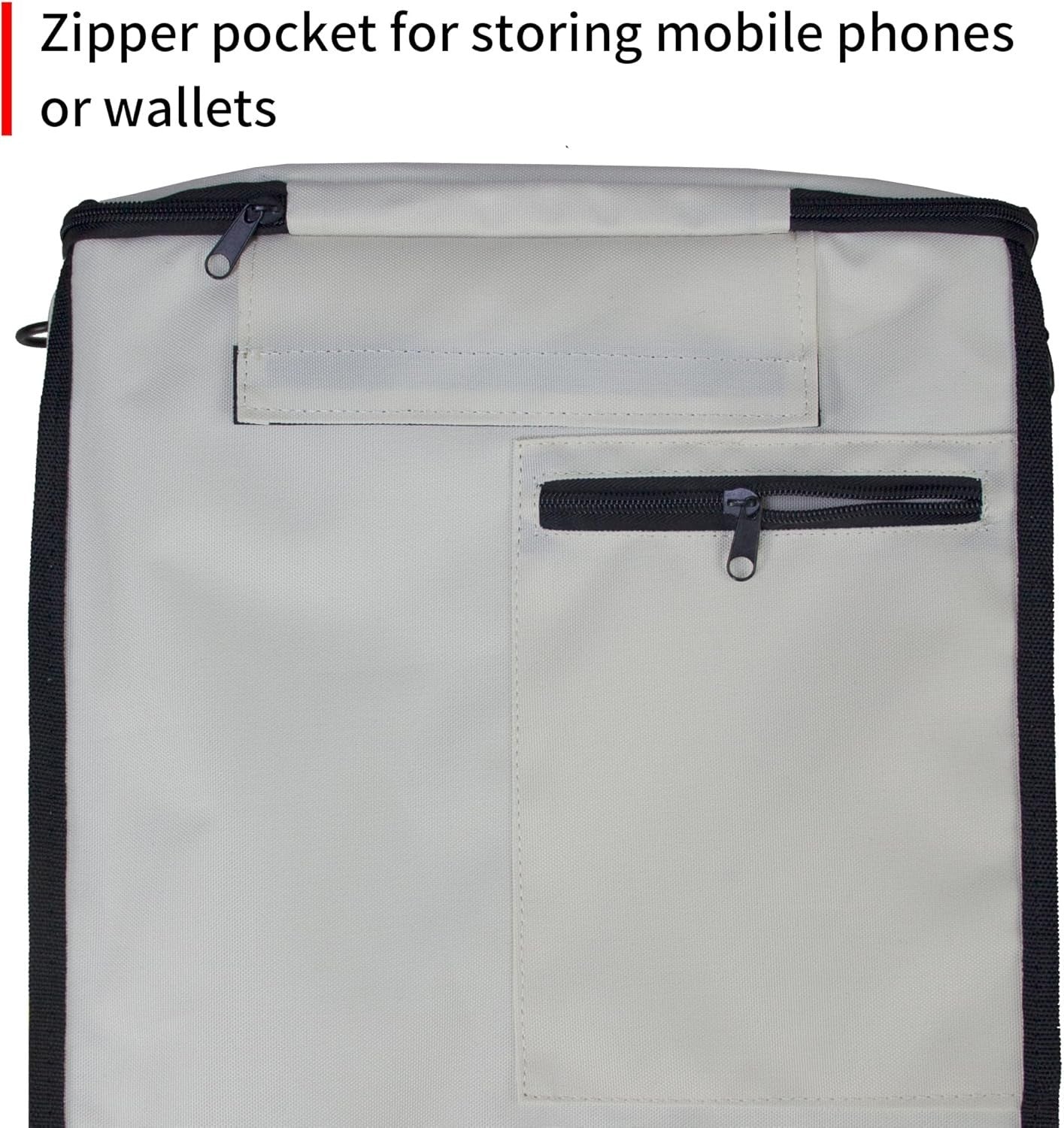 Foldable Shopping Trolley 45L Lightweight Cart w/ Insulated Bag & Wheels