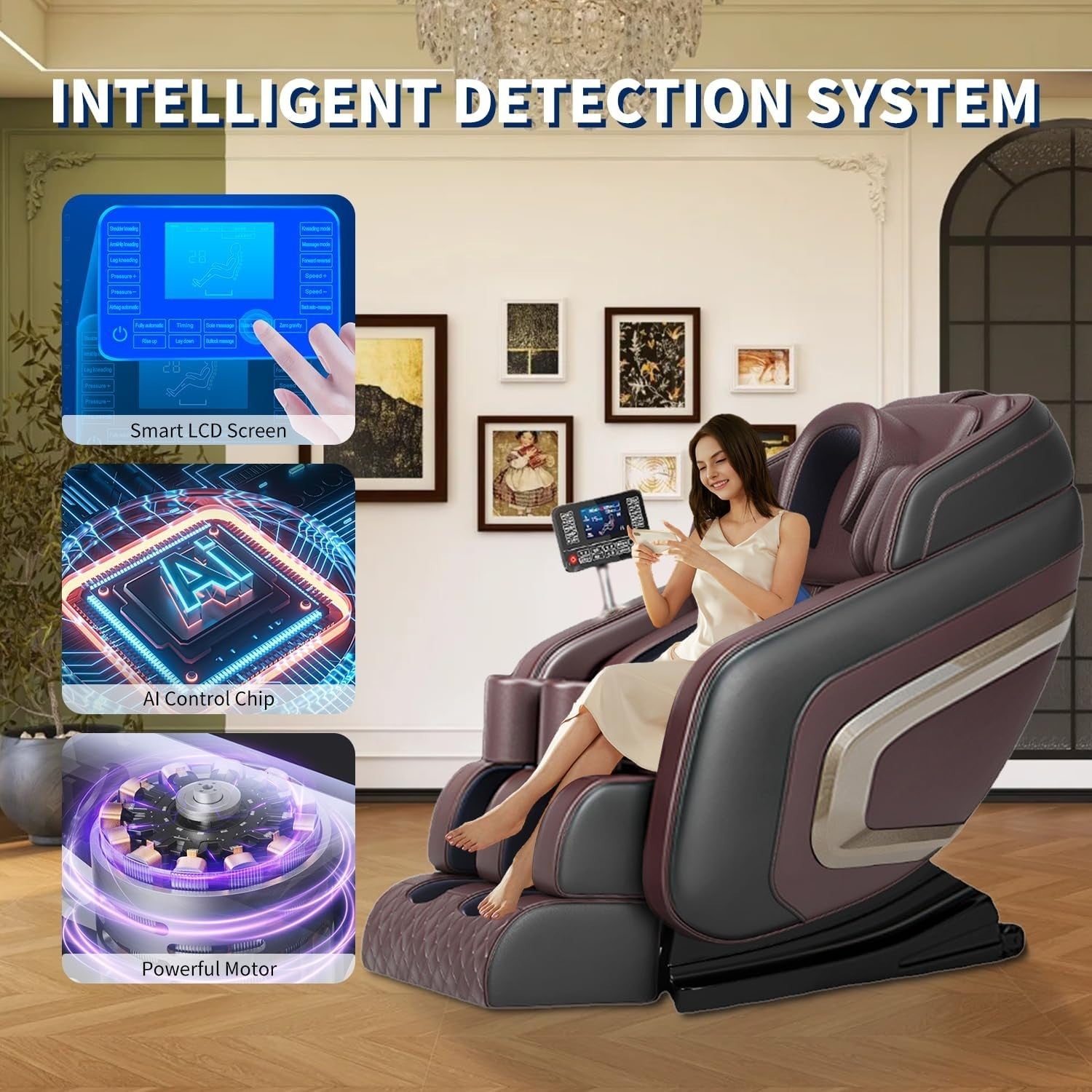 Full Body Zero Gravity Massage Chair with Heat, Airbags, Foot & Calf Rollers