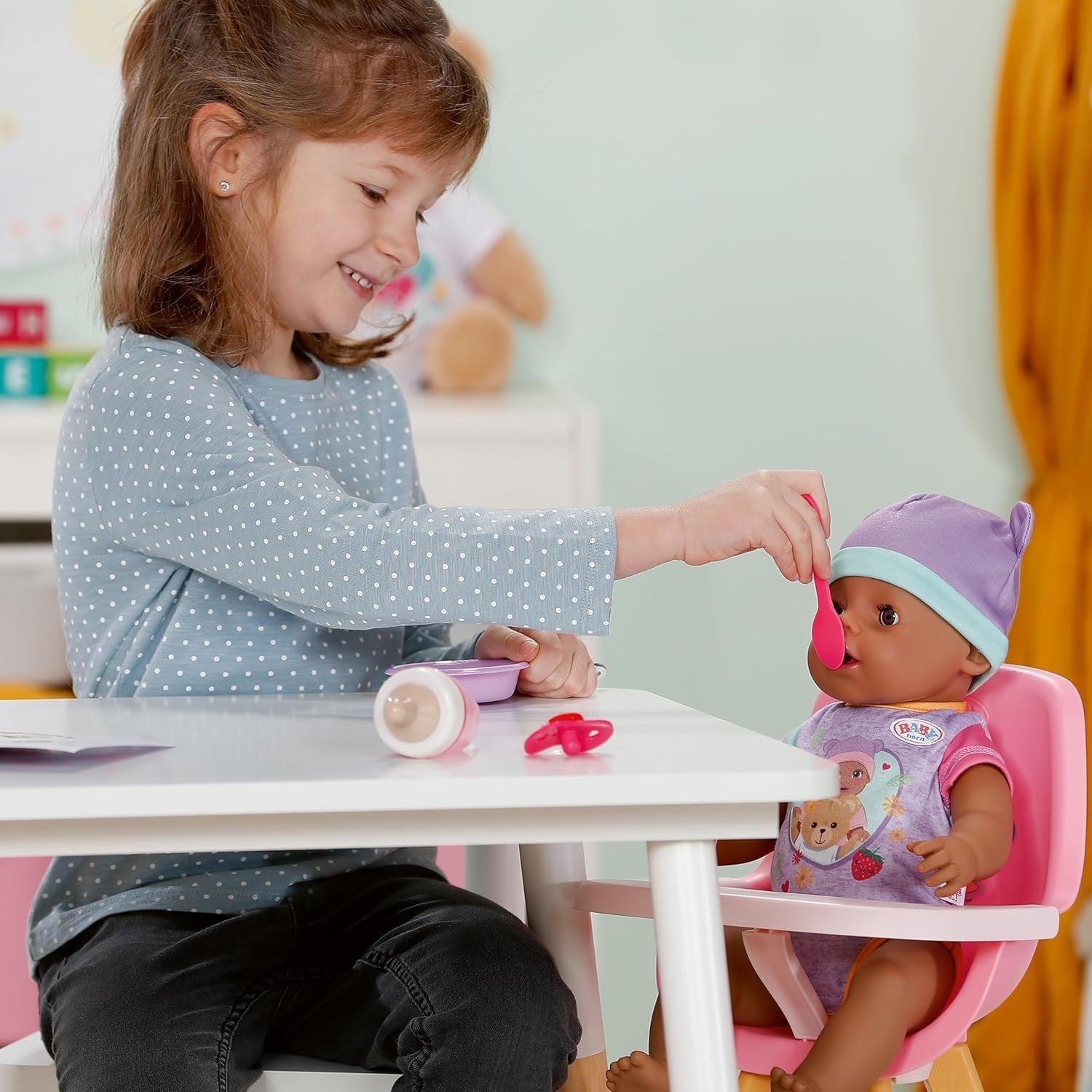 17” Interactive Baby Doll 10 Functions Bathable Potty Feeding Set