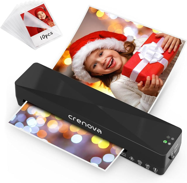A4 Laminator Machine Hot Cold Fast Warm Up Anti Jam + Pouches