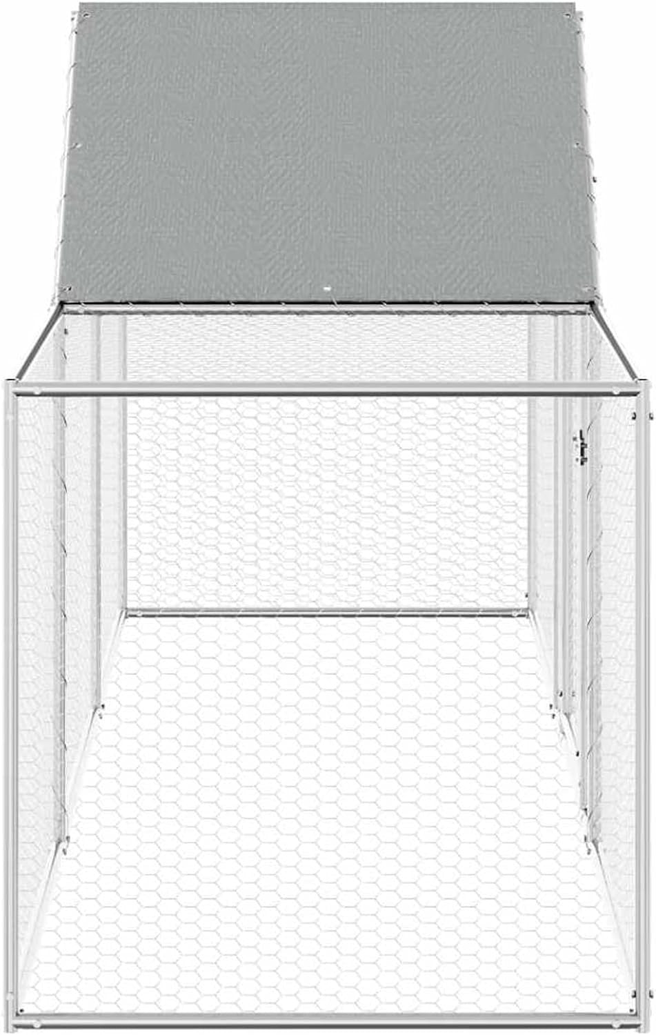 3x1x1.5m Galvanised Steel Chicken Coop Walk In Run