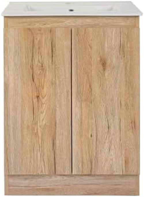 500mm Oak Bathroom Vanity Unit with Basin Under Sink Storage Cabinet Modern