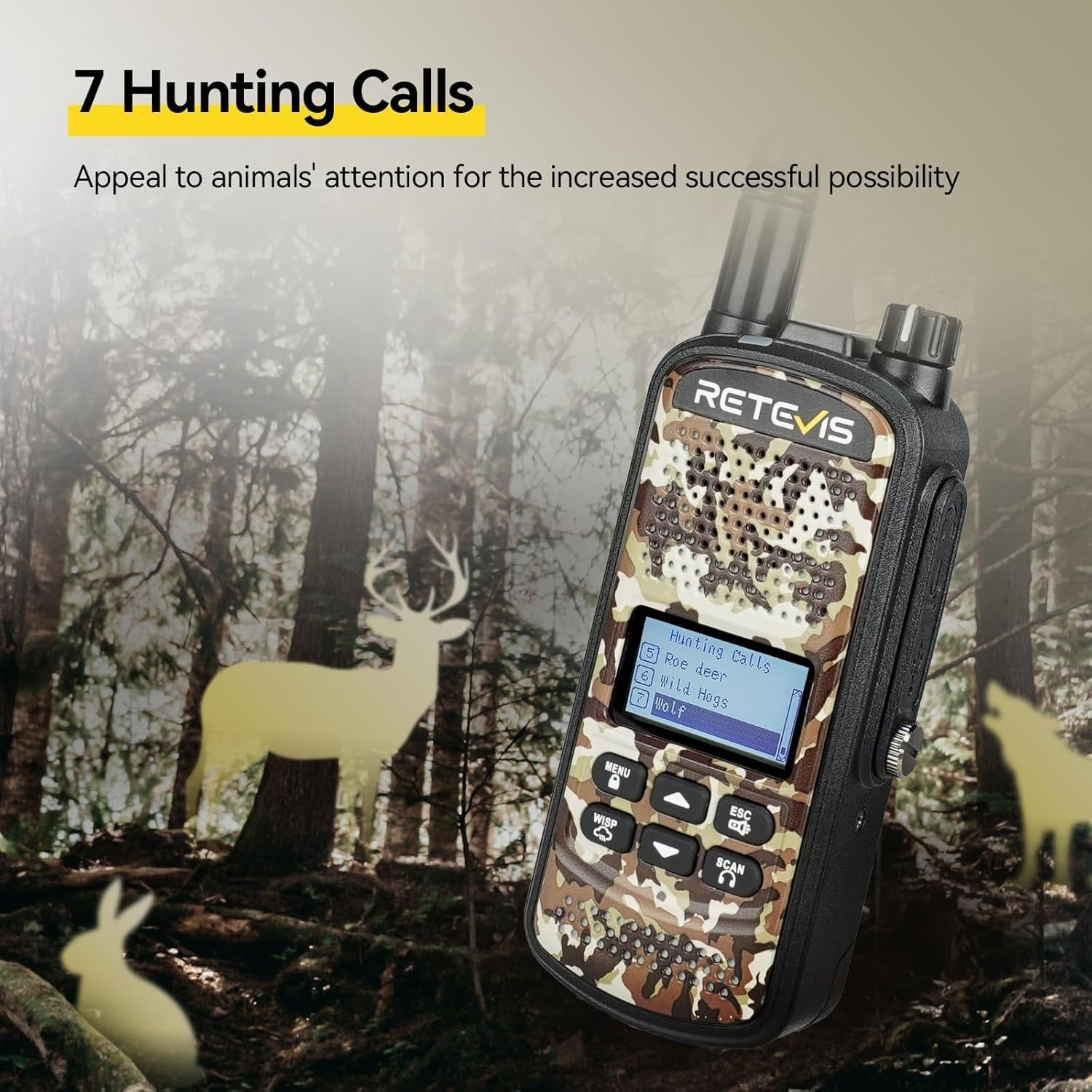 IP67 Waterproof Walkie Talkies Hunting Radio 2 Pack 2200mAh VOX