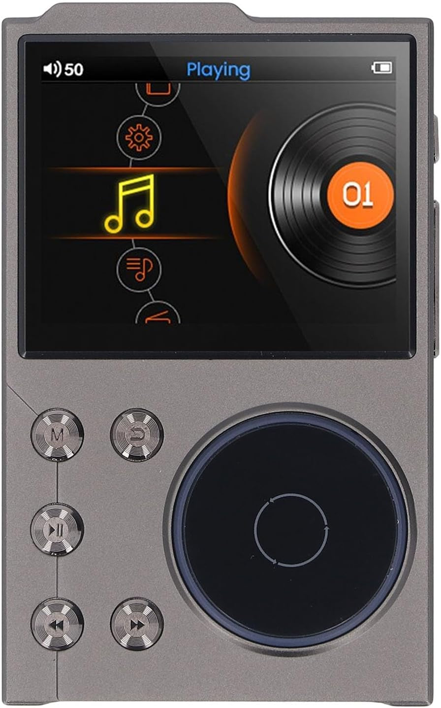 Bluetooth 5.3 MP3 Player HiFi 2.4" HD Screen Retro Scroll Wheel