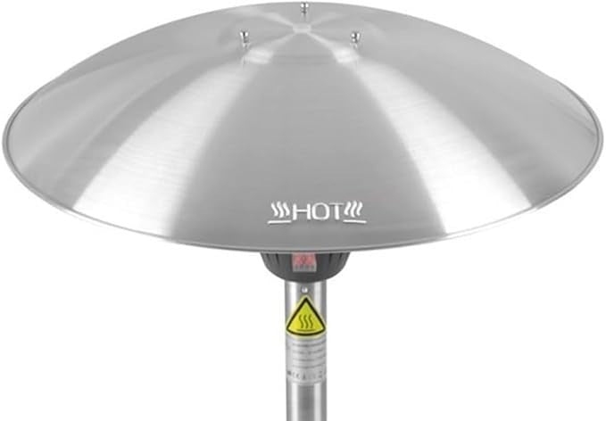 Outdoor Infrared Table Top Heater 2.1kW Rattan Base 3 Heat Settings IP44