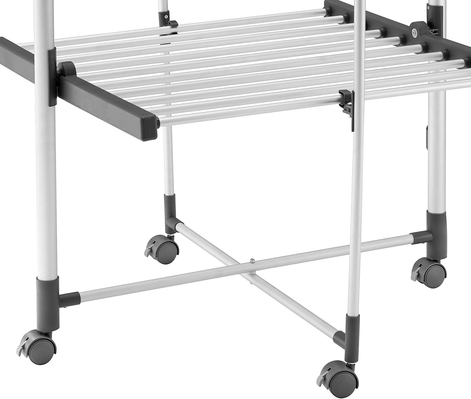 3 Tier Heated Clothes Airer with Cover & Wheels Indoor Electric Drying Rack