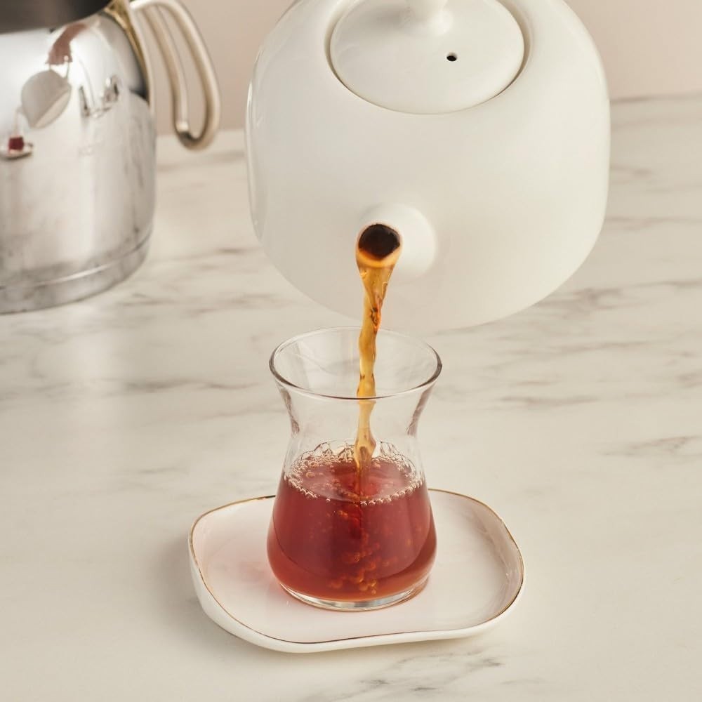 Turkish Tea Maker 3L Porcelain Stainless Steel Teapot Induction Safe