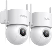 2 Pack 3K PTZ Security Camera Outdoor WiFi 24/7 Recording CCTV