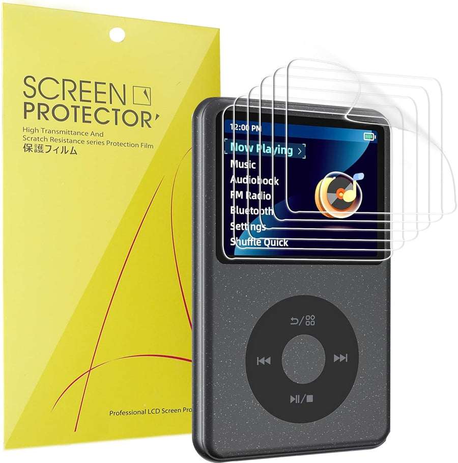 MP3 Player Screen Protector 2.4" Clear TPU Film 6 Pack