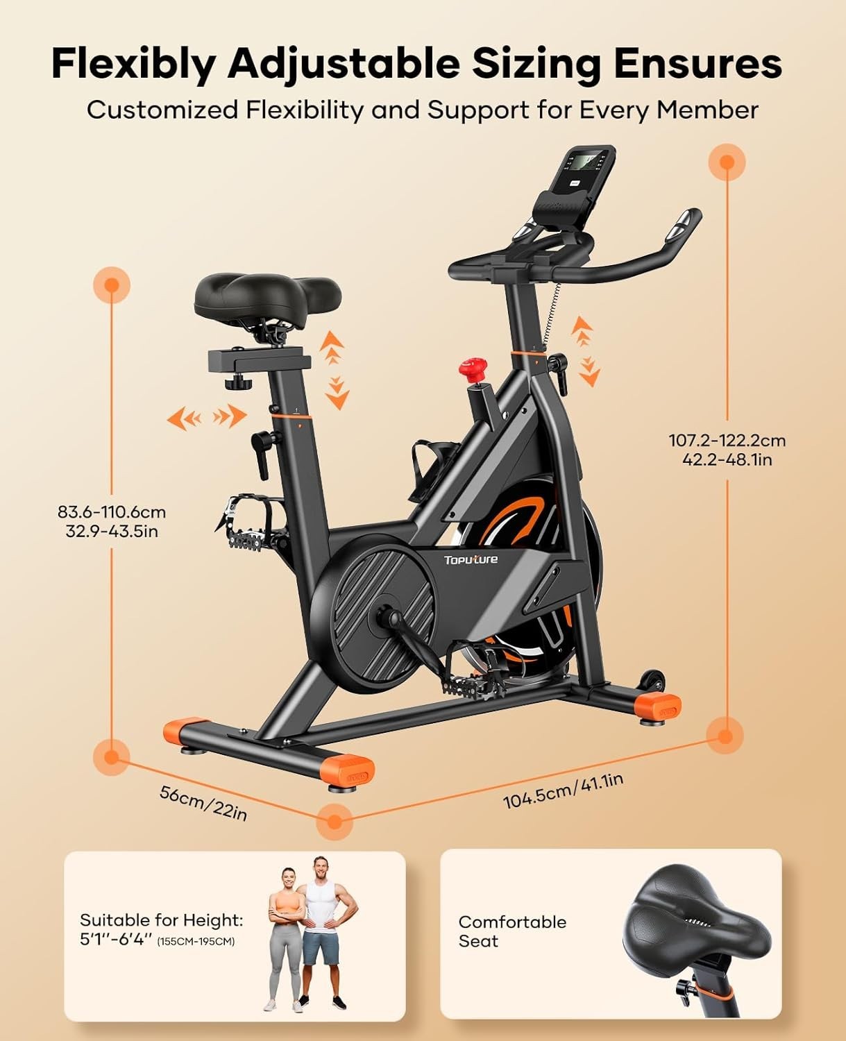 Quiet Magnetic Spin Bike w/ LCD, App, 15kg Flywheel & 350lb Weight Capacity