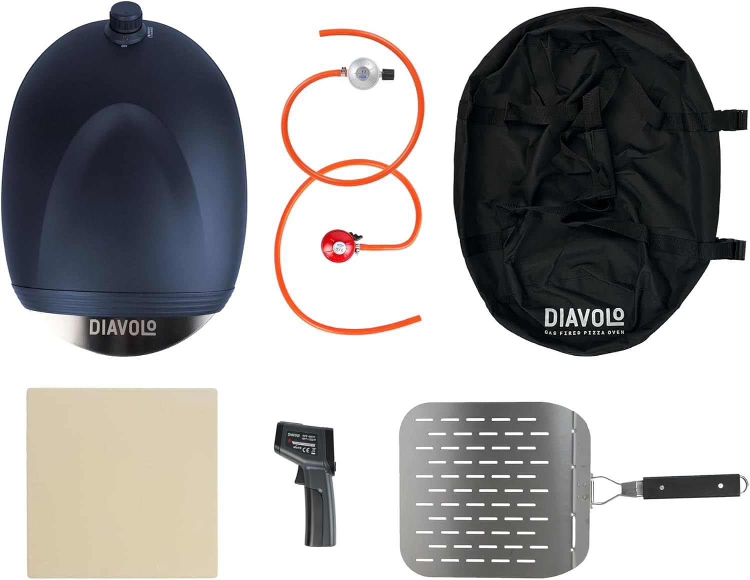 DeliVita Diavolo Gas-Fired Portable Pizza Oven – Powered by Propane, Butane or C