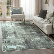 Washable Rug 152x213cm Non-Slip Soft Modern Green Carpet Living Room Bedroom