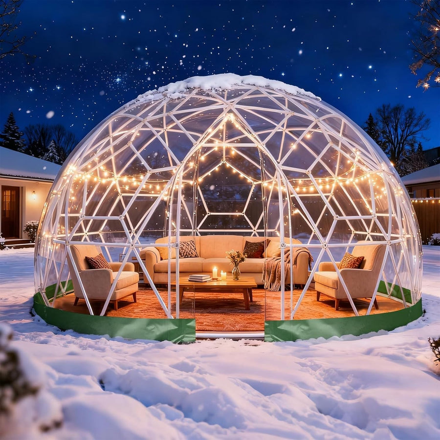 15x9.5ft Luxury Garden Dome Tent Waterproof Outdoor Igloo Pod 8–12 Person